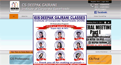 Desktop Screenshot of deepakgajraniclasses.com