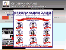 Tablet Screenshot of deepakgajraniclasses.com
